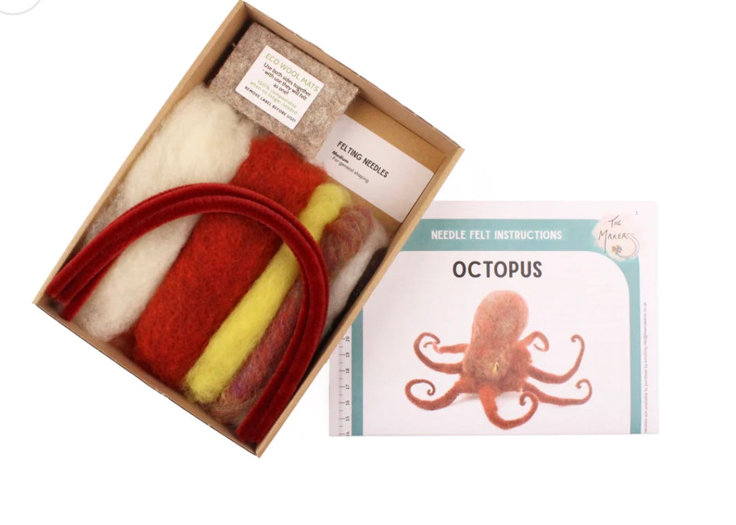 Octopus Needle Felting Kit