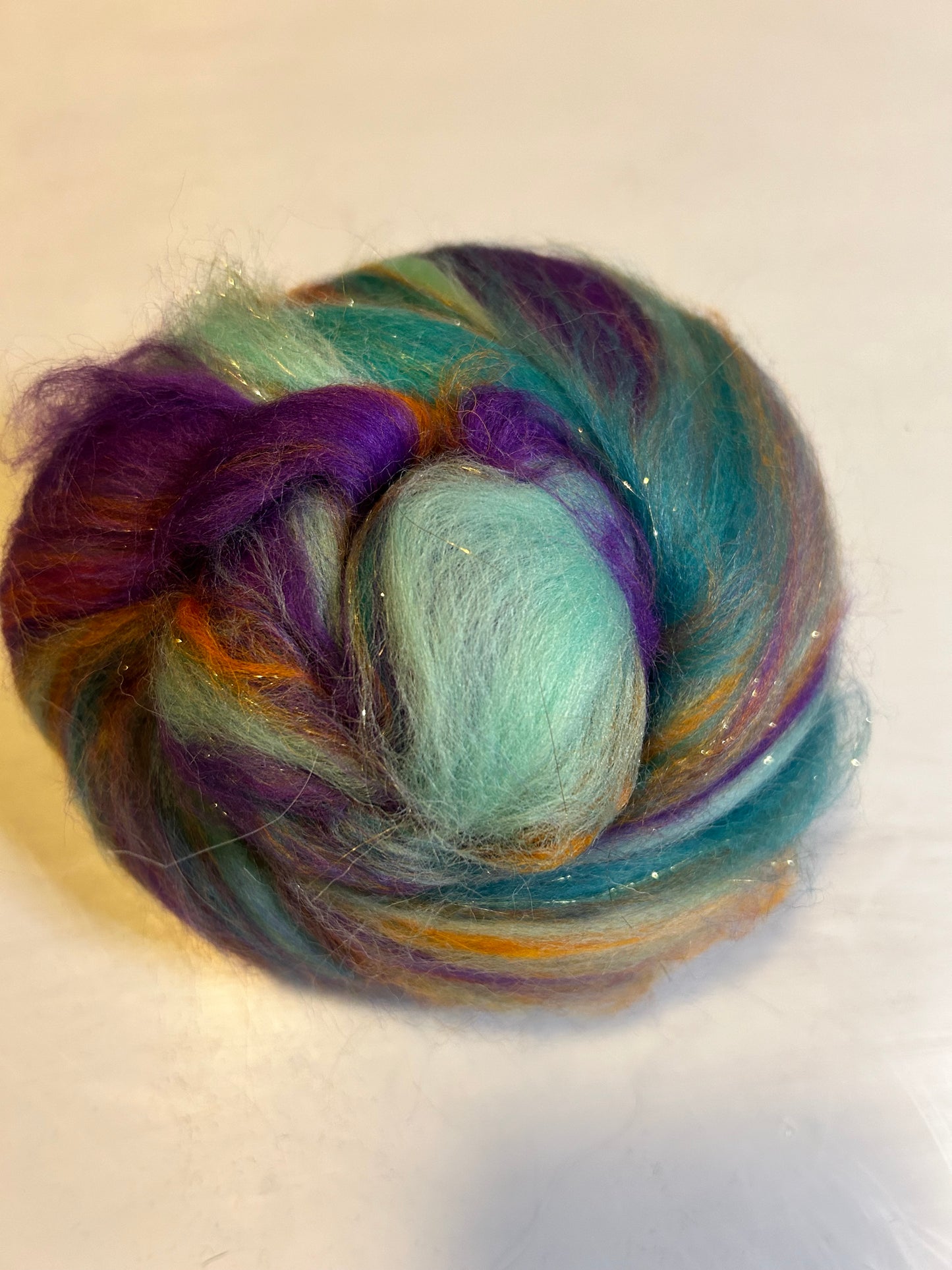 100g Hocus Pocus Fibre Batt with Bamboo and Angelina