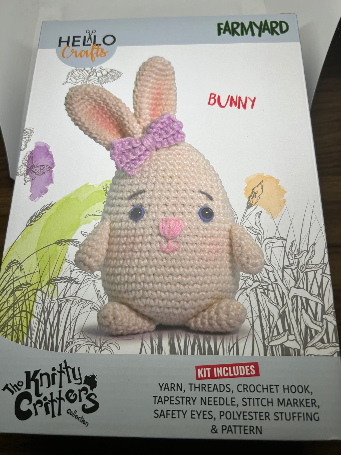 Knitty Critters - Farmyard crochet kit - Bunny