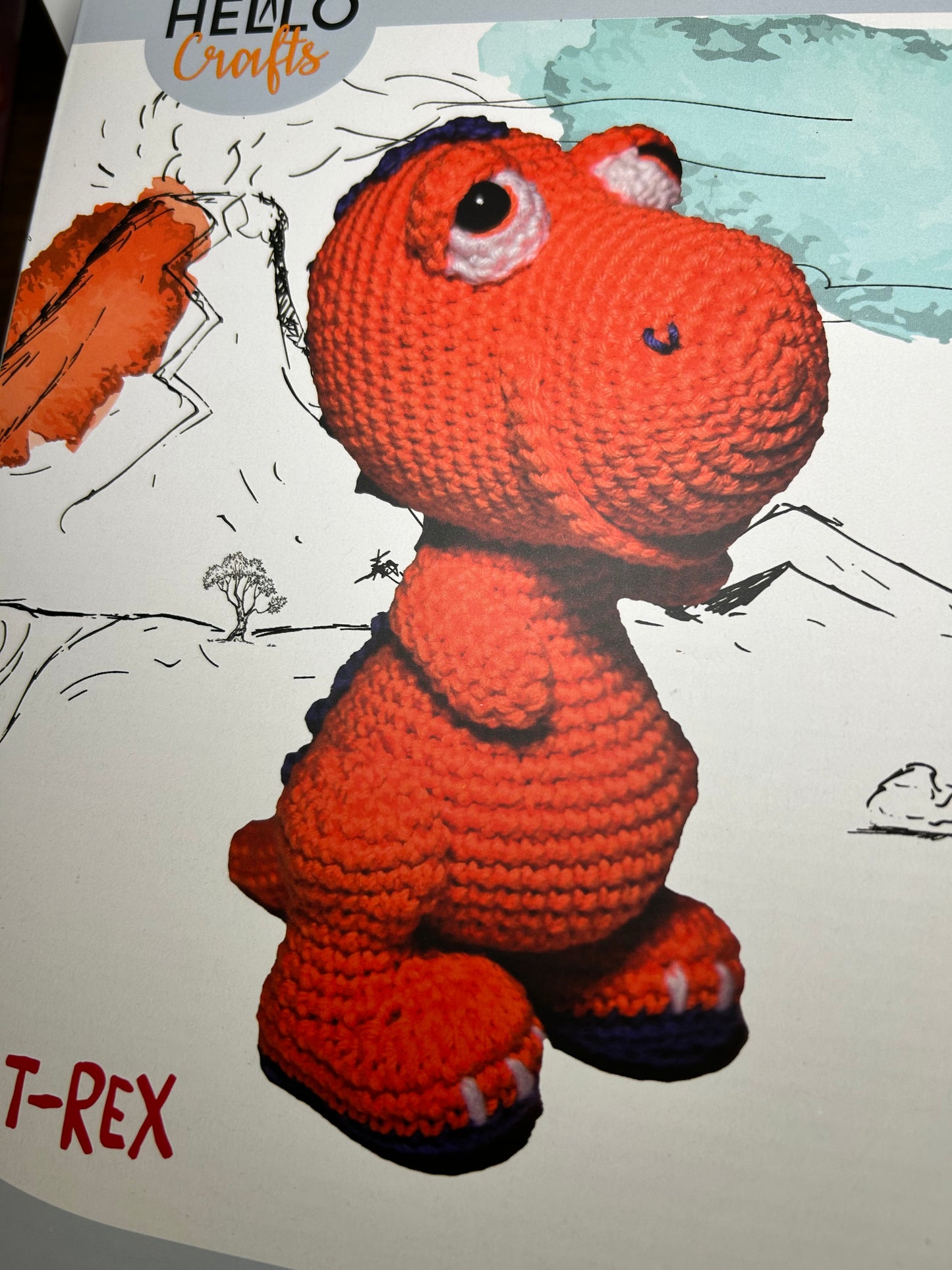 Knitty Critters - Jurassic's crochet kit - T-Rex