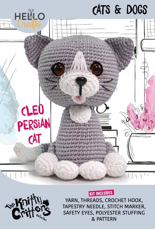 Knitty Critters - Pets - Cleo Persian Cat