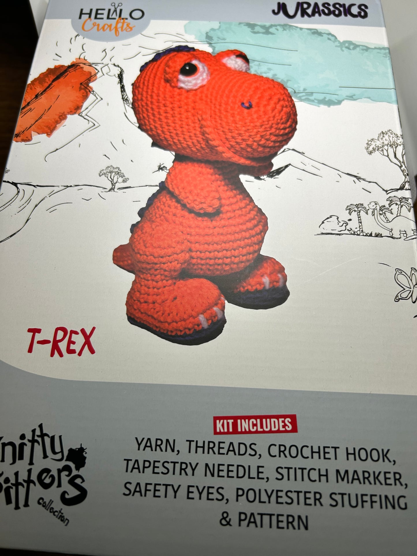 Knitty Critters - Jurassic's crochet kit - T-Rex