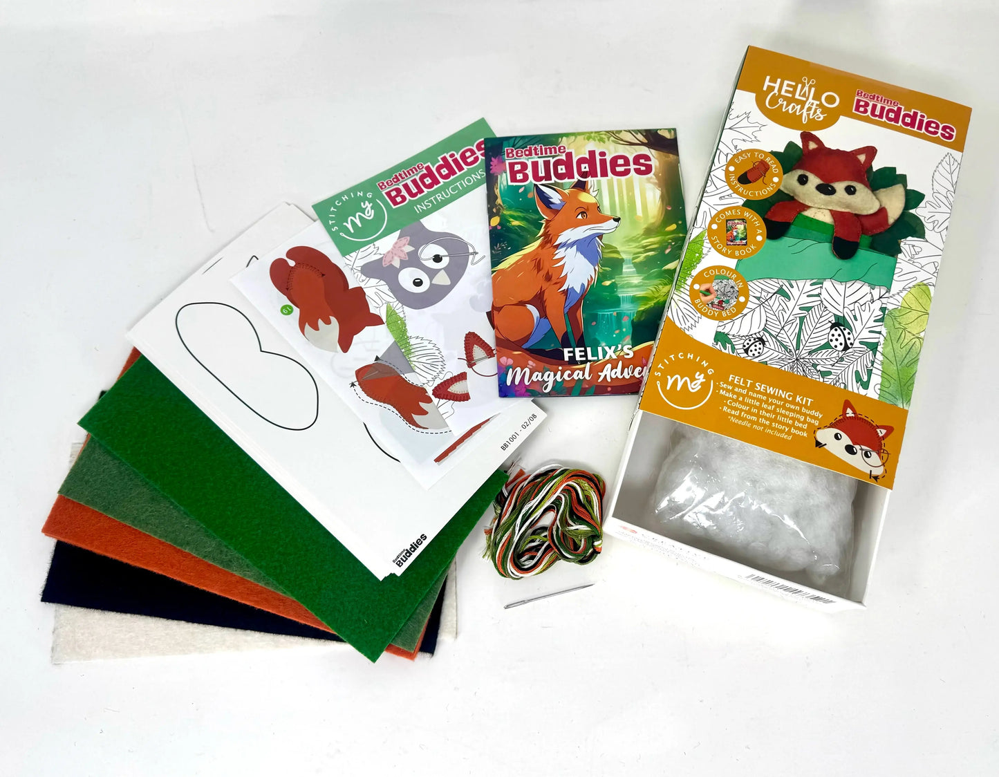 Felt Sewing Kits Bedtime Buddies - Felix the Fox