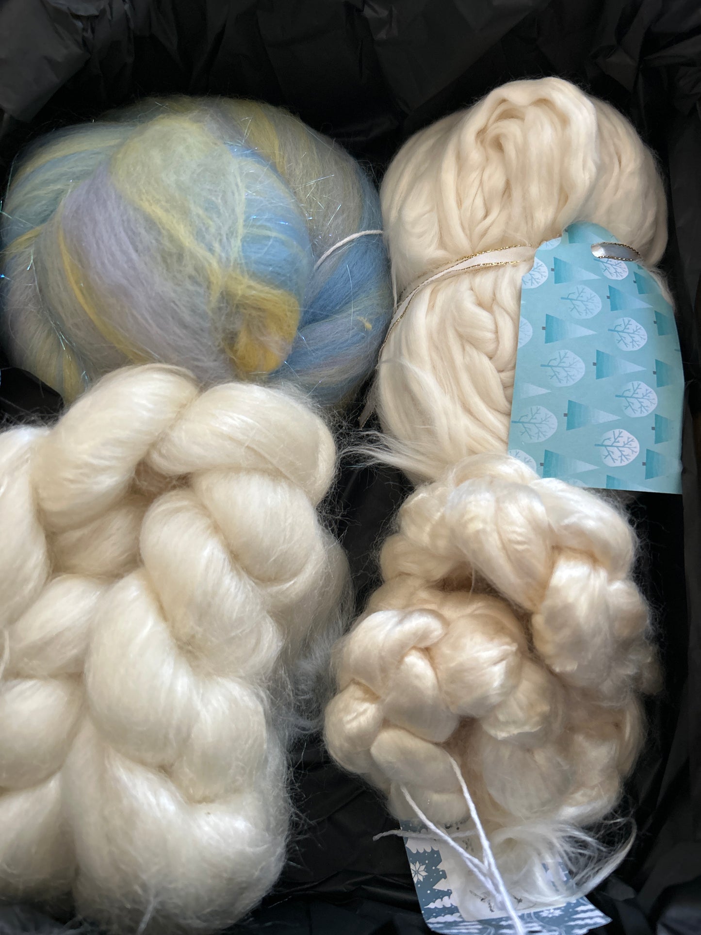 Monthly Fibre Box containing 300g + of Carded Wool