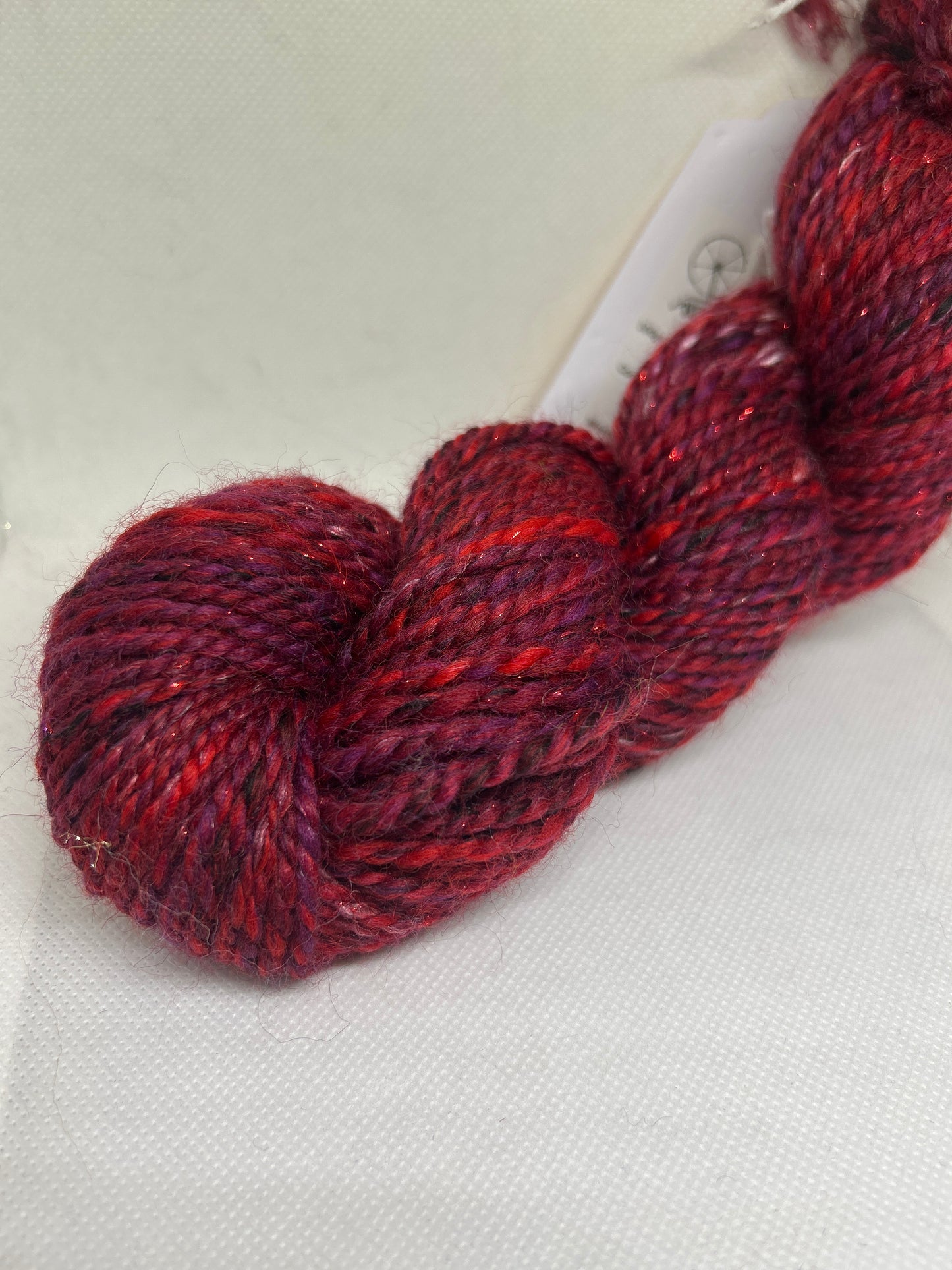 Crimson 100g Handspun Art yarn