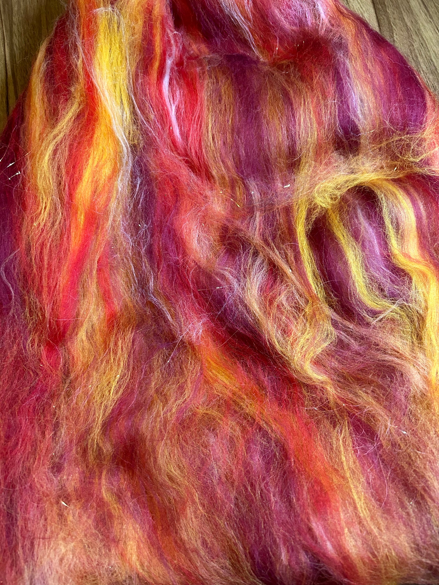 100g Sunrise Corriedale Fibre batt