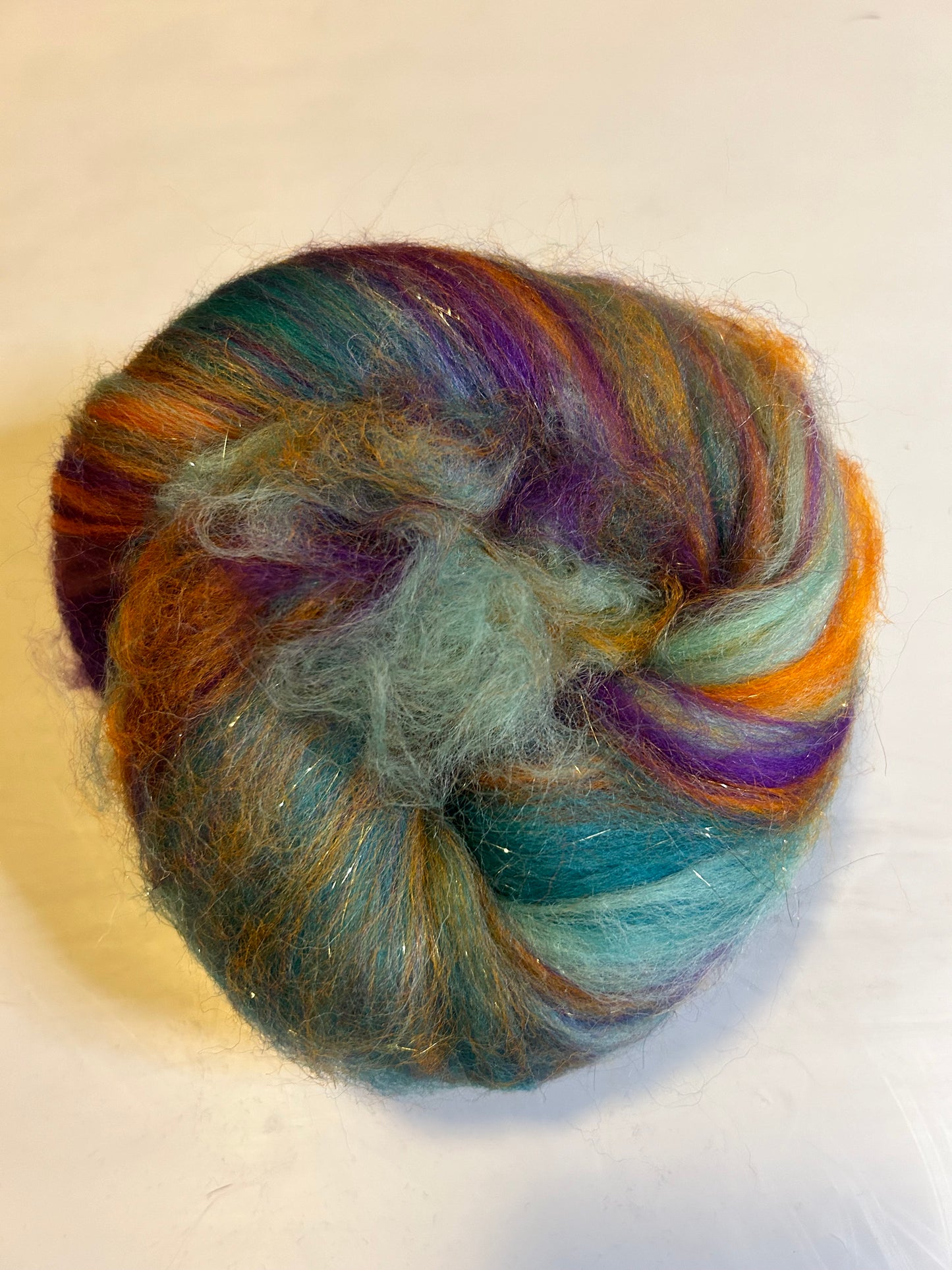 100g Hocus Pocus Fibre Batt with Bamboo and Angelina