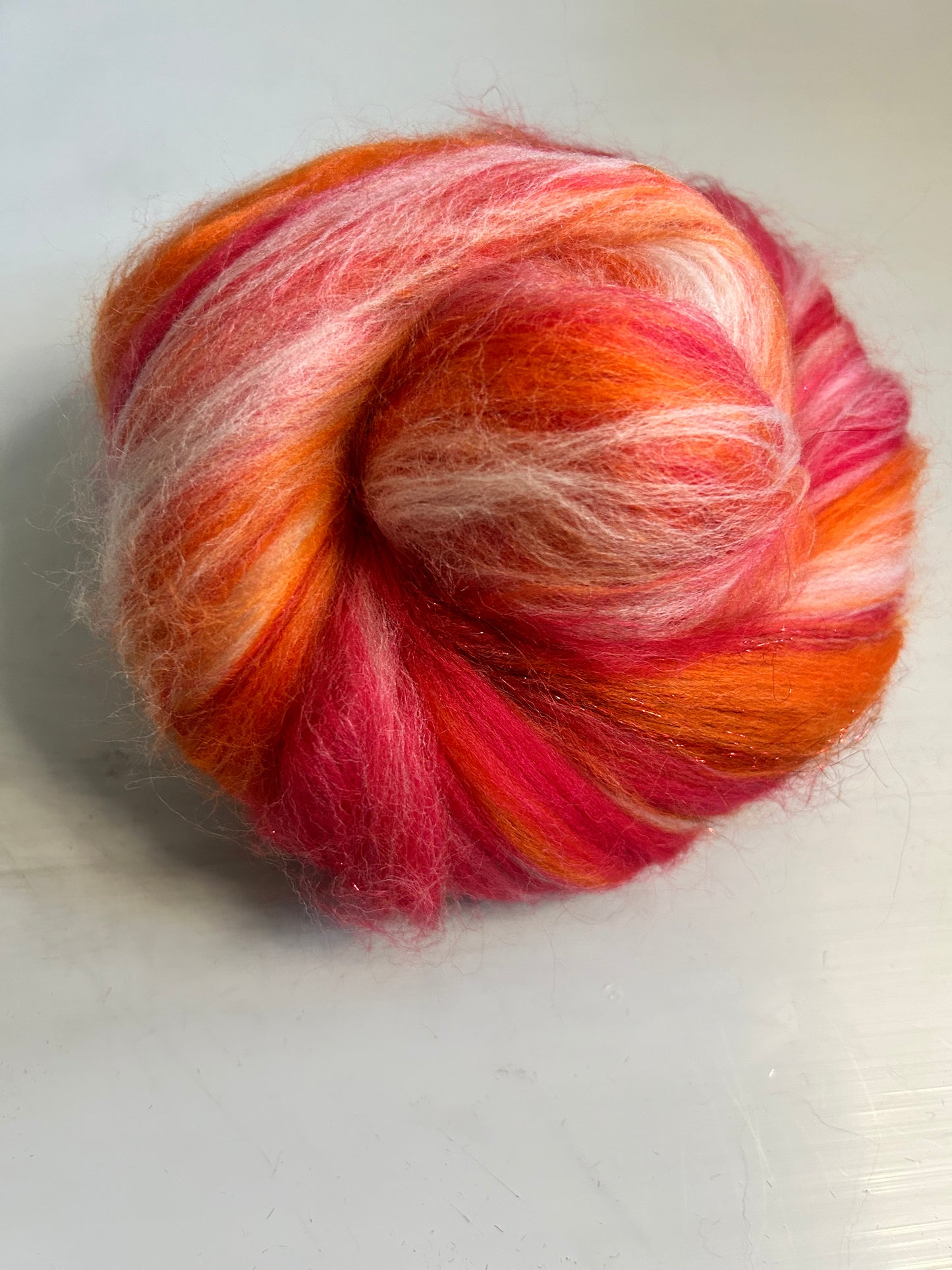 100g Foxy Merino Fibre Batt with Angelina