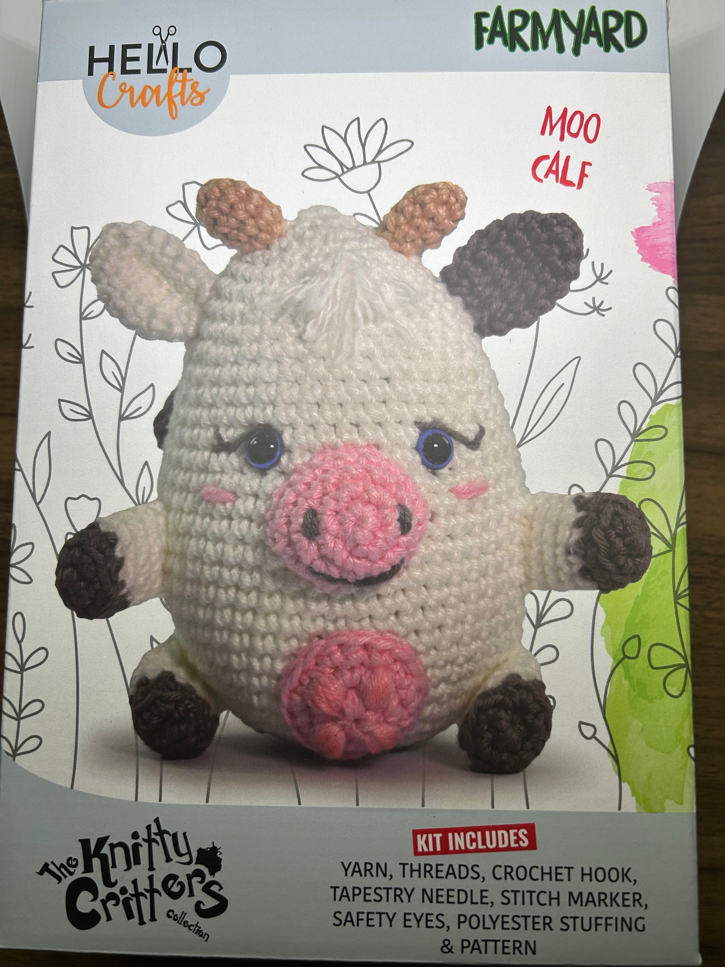Knitty Critters - Farmyard crochet kit - Moo Calf