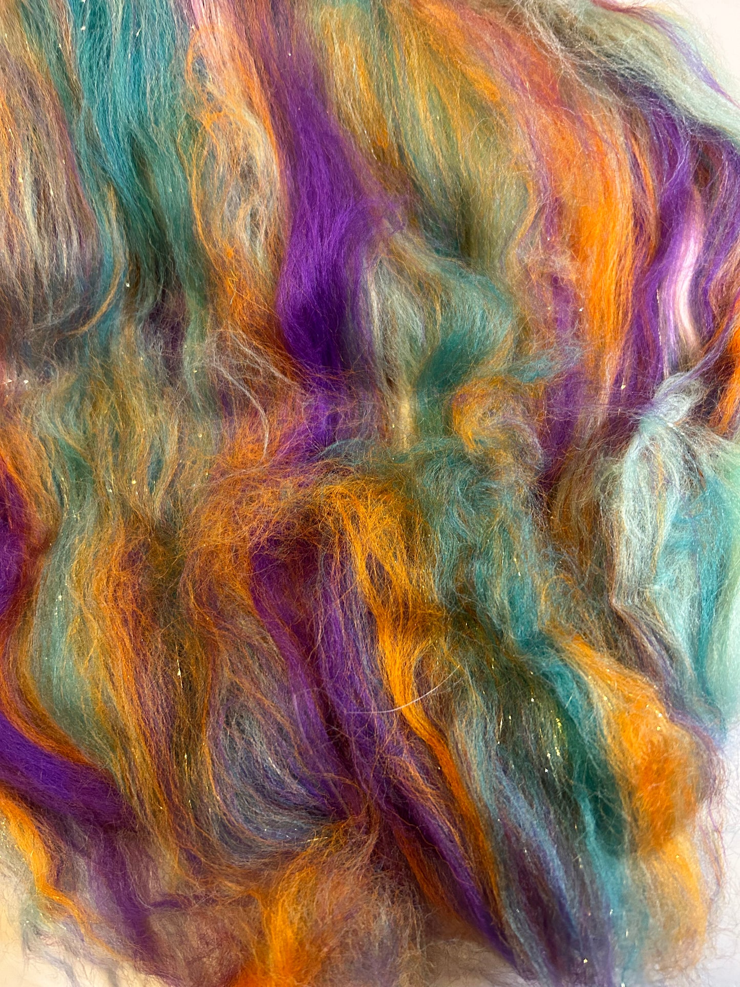 100g Hocus Pocus Fibre Batt with Bamboo and Angelina