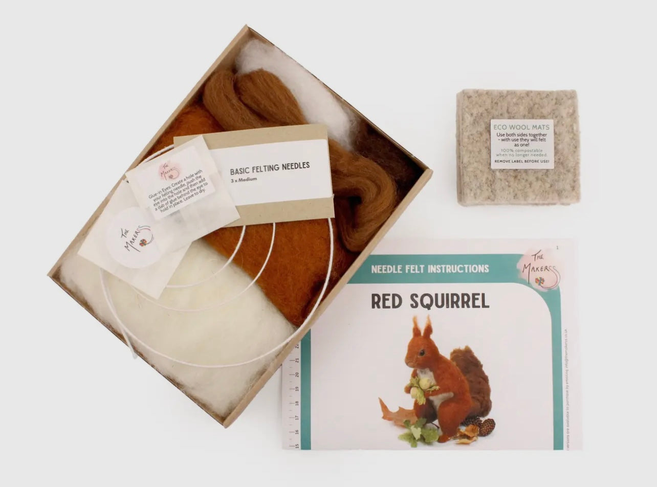 Red Squirrel Needle Felting Kit
