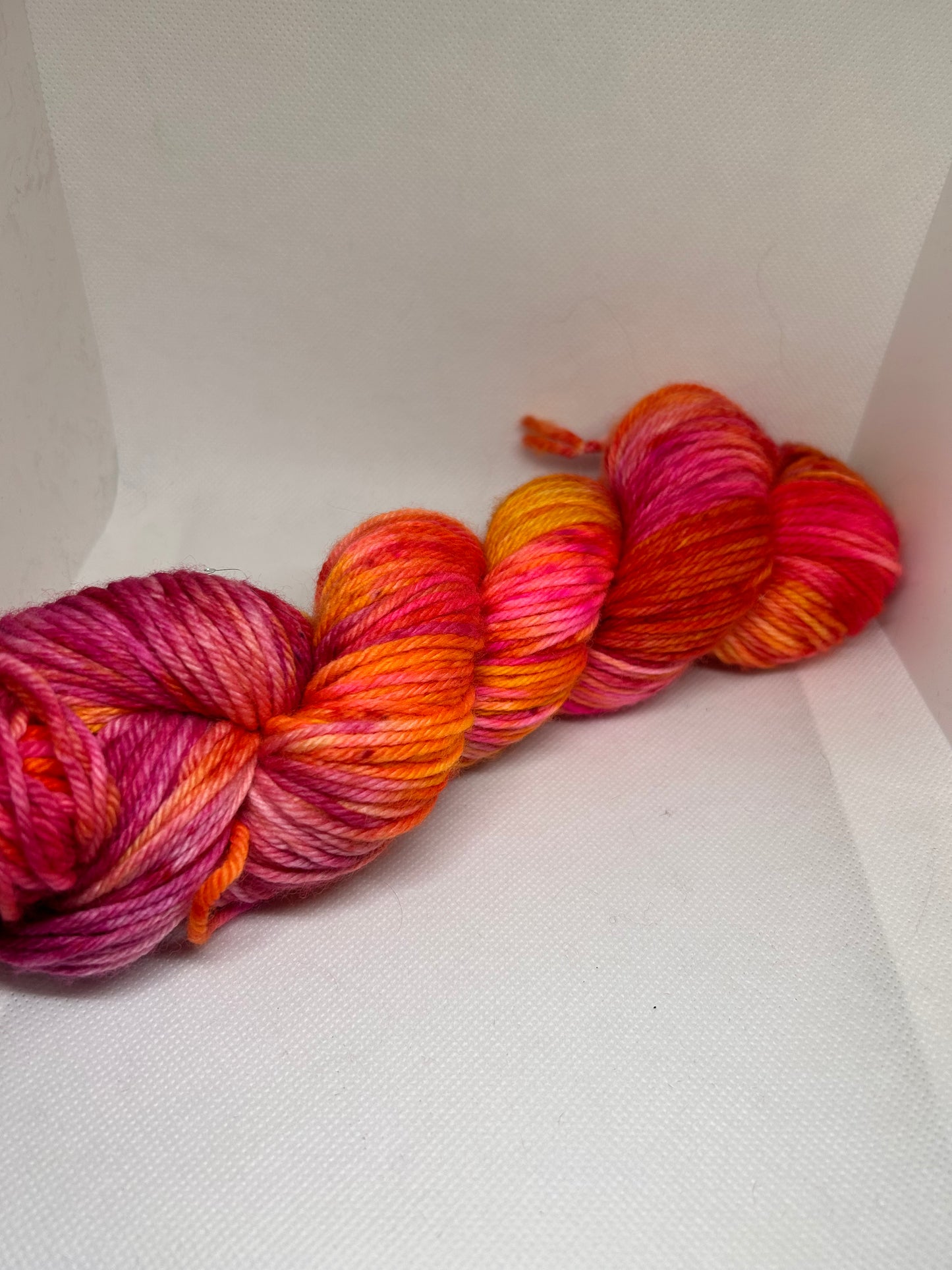 Hand Dyed Peaches Yarn sock weight