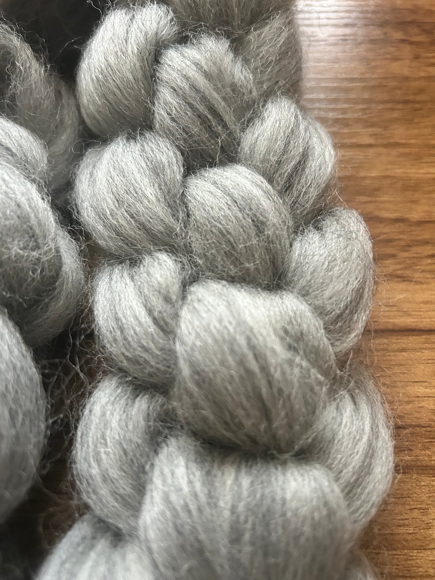 Natural Grey Corriedale Fibre 100g