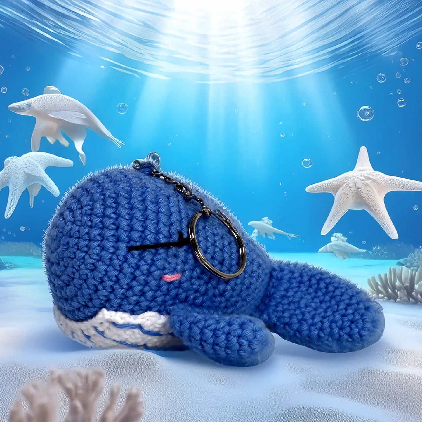Knitty Critters Sealife Keyrings - Whale