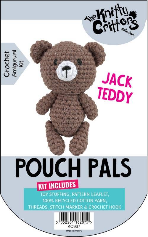 Knitty Critters - Pouch Pals 3 - Jack Teddy