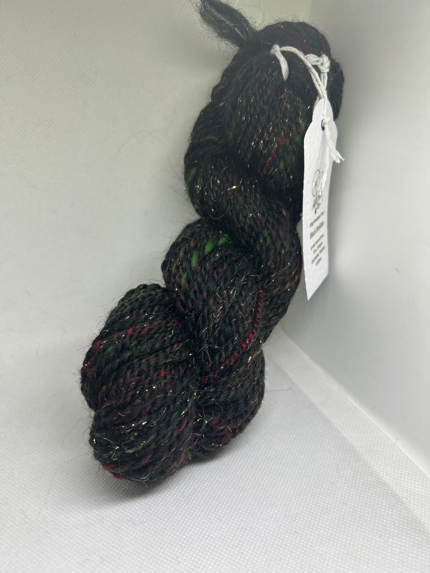 Black stallion 100g Handspun Art Yarn
