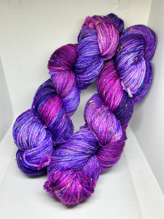 Lavender Fields Hand Dyed Yarn with Colour Neps