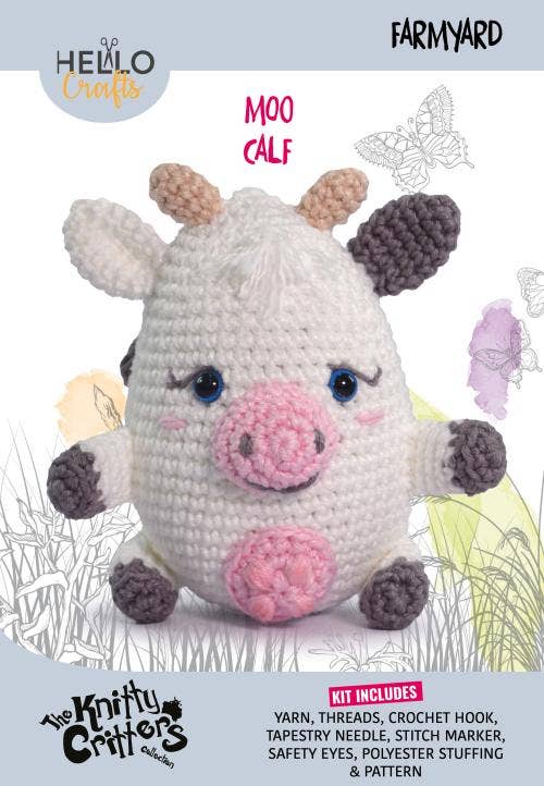 Knitty Critters - Farmyard crochet kit - Moo Calf
