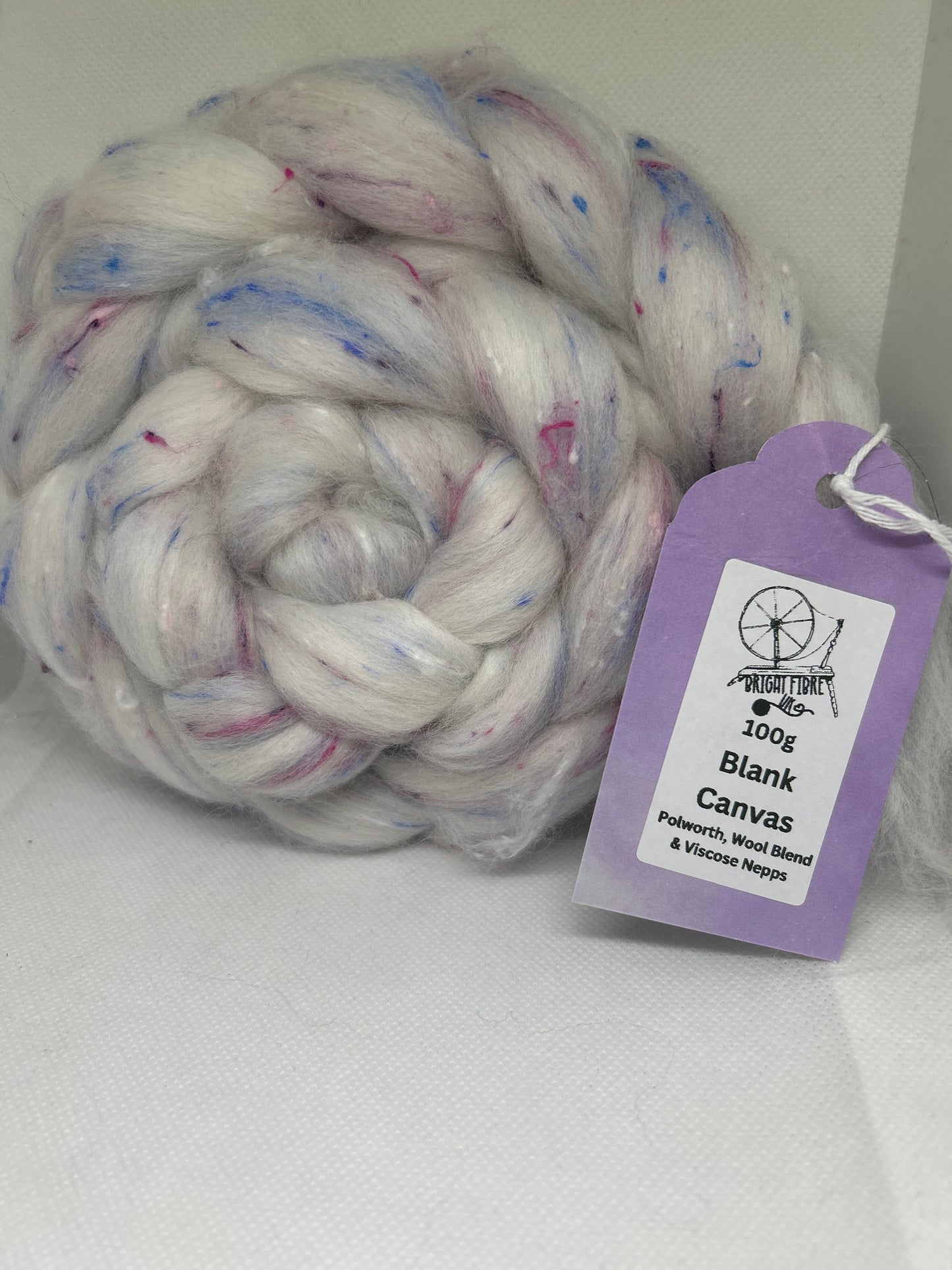 Blank canvas 100g Fibre Roving