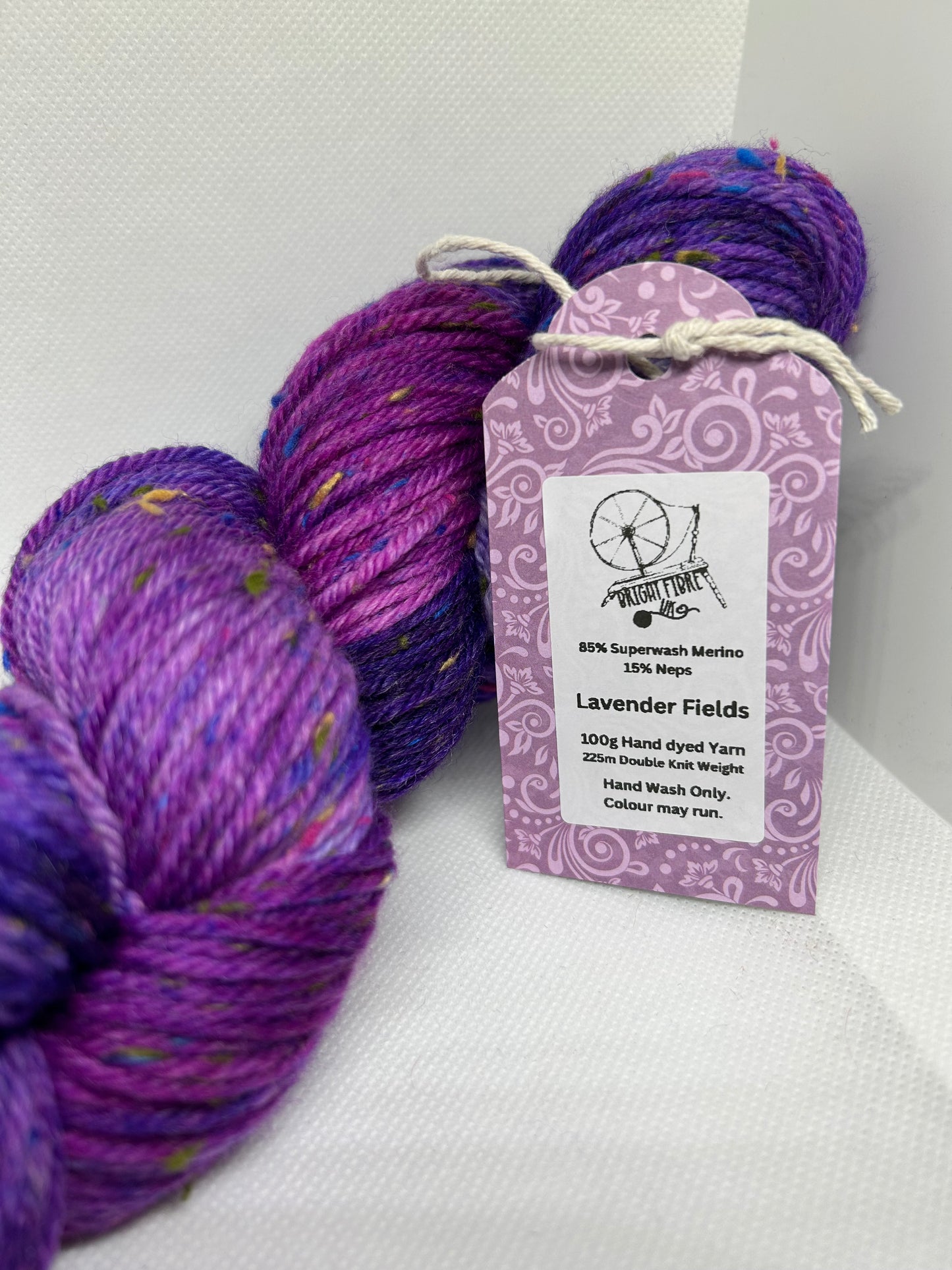 Lavender Fields Hand Dyed Yarn with Colour Neps