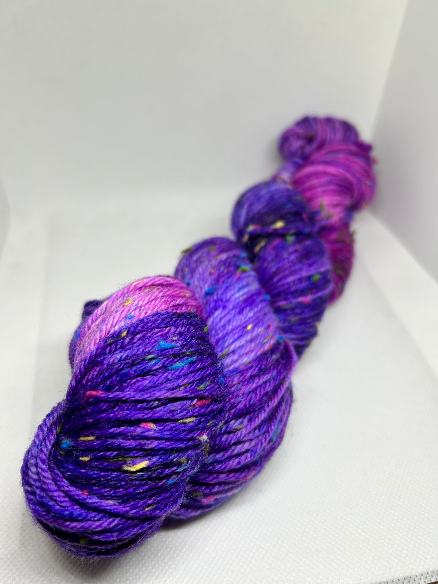 Lavender Fields Hand Dyed Yarn with Colour Neps