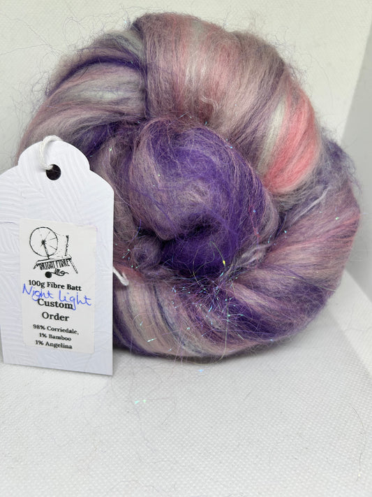 Night Light 100g Fibre Batt