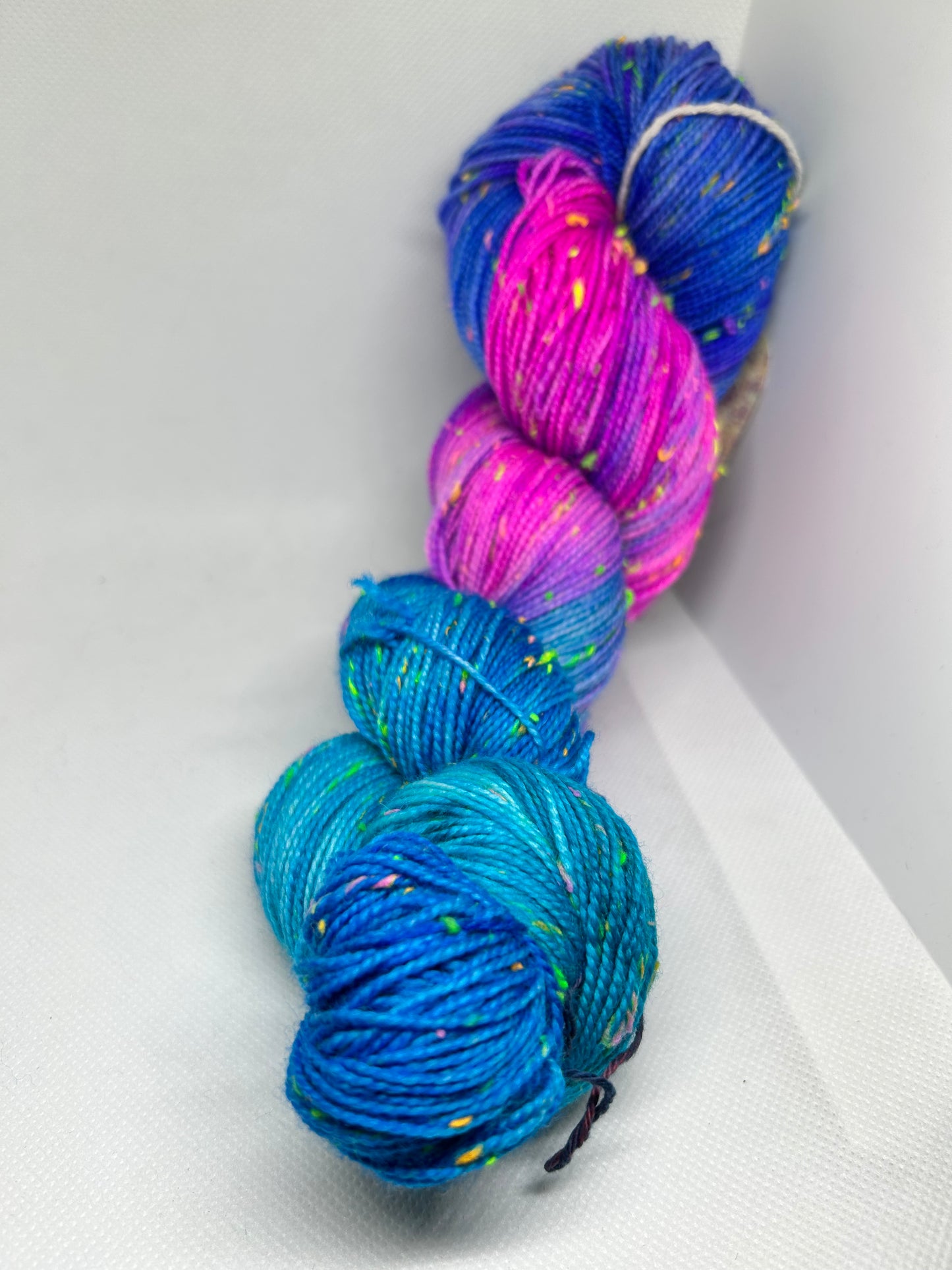 Nebula Hand dyed Yarn with Neon Neps