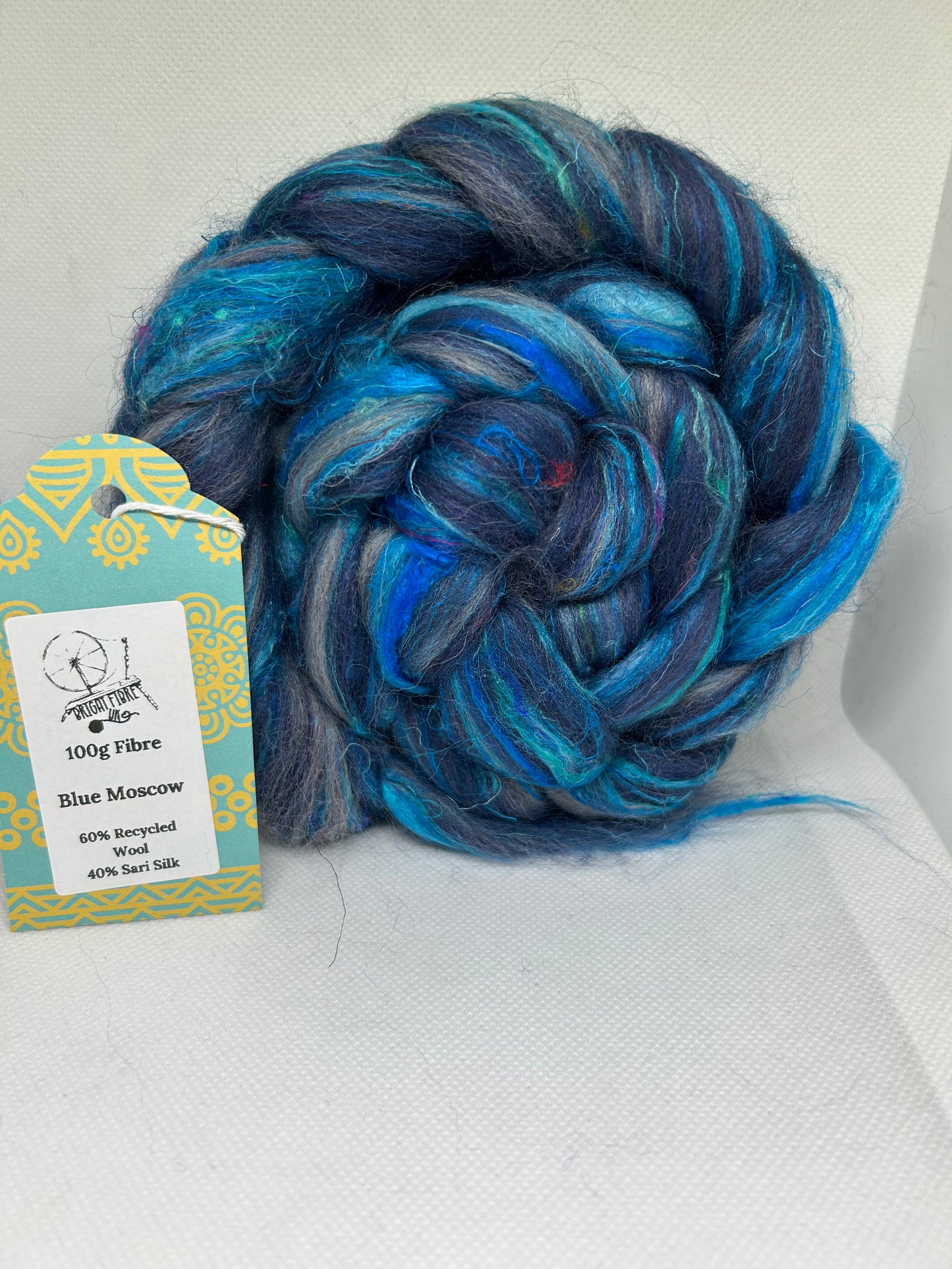 100g Blue Moscow Fibre Roving