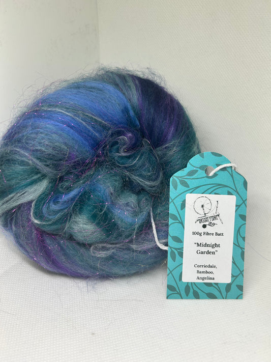 Midnight Garden 100g Fibre Batt