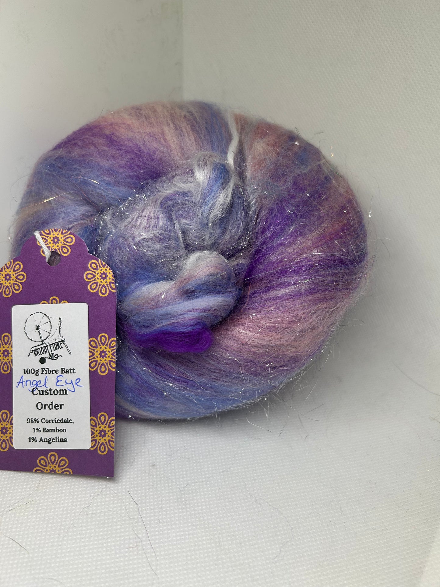 Angel Eye 100g Corriedale Fibre Batt