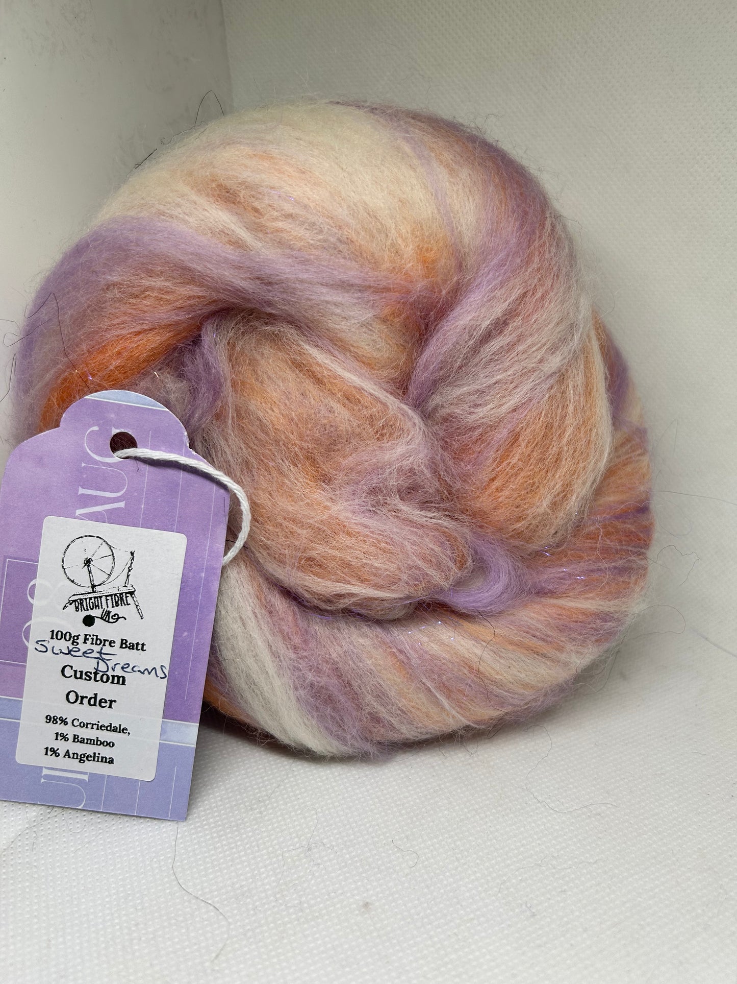 Sweet Dreams 100g Fibre Batt