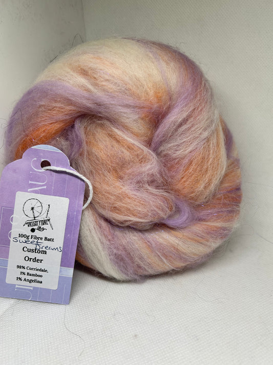 Sweet Dreams 100g Fibre Batt